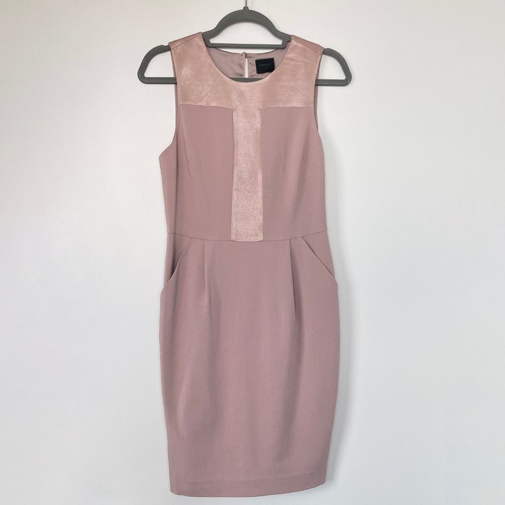 Pure Navy | NWOT mini dress in dusty rose with pockets